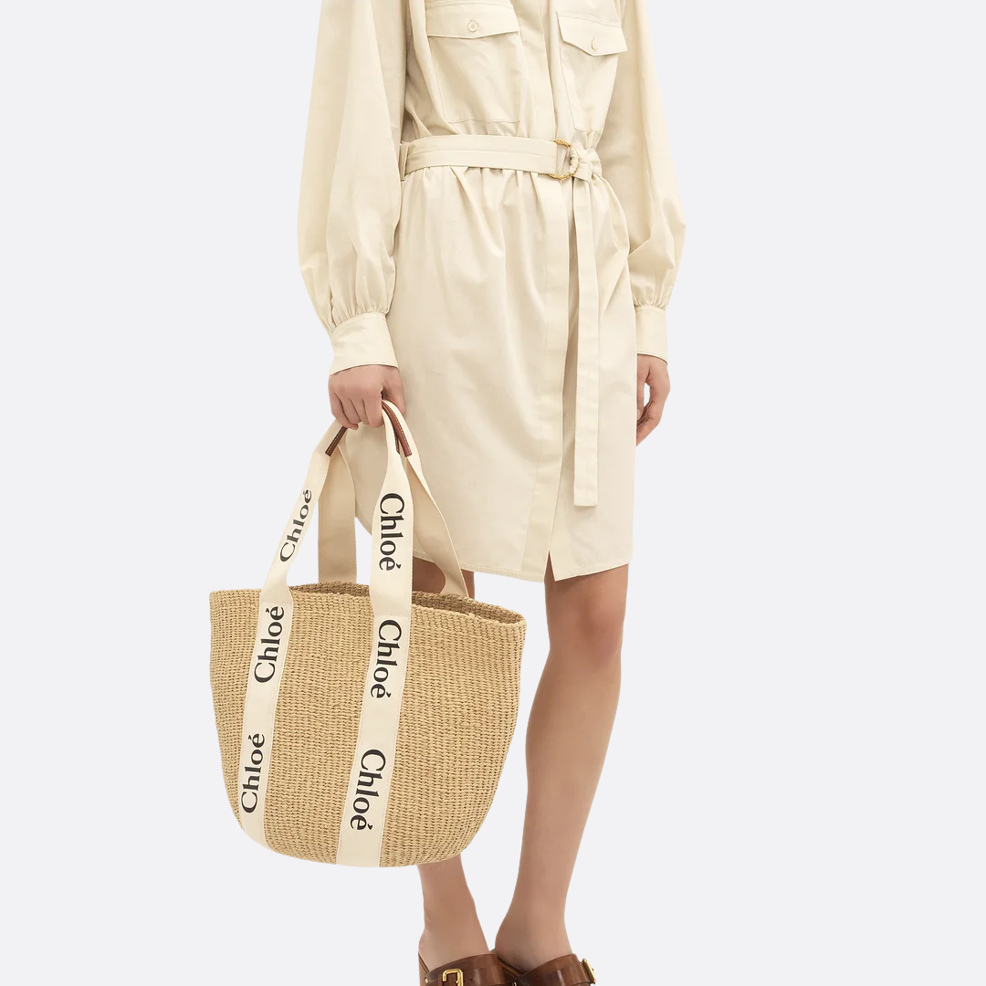 CHLOÉ WOODY GRANDE CANASTA-CARTERA