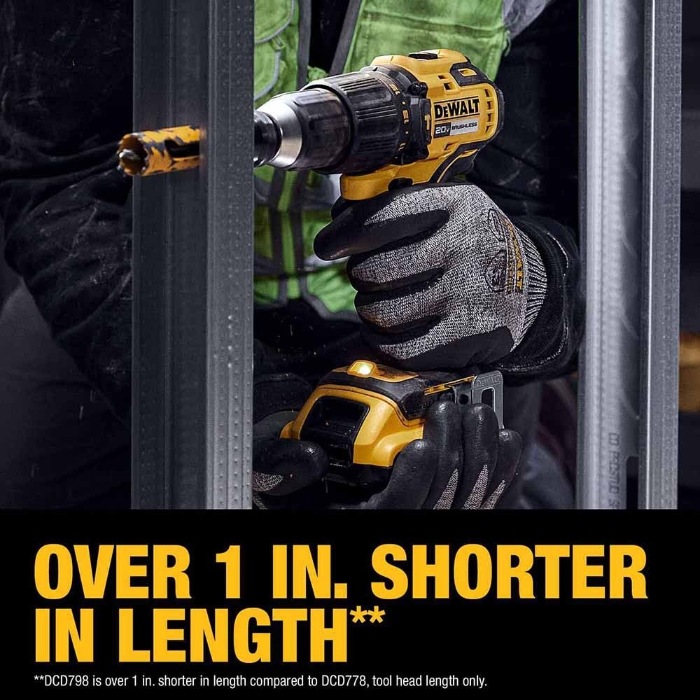 DeWalt DCD798D1 20V MAX Brushless Cordless 1/2 in. Hammer Drill Kit