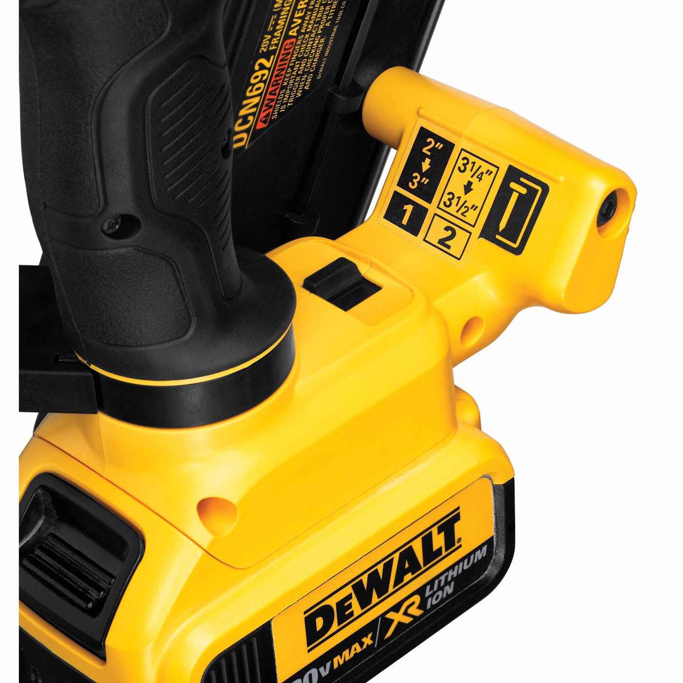 DeWalt DCN692M1 20V MAX* XR Lithium Ion Brushless Dual Speed Framing Nailer