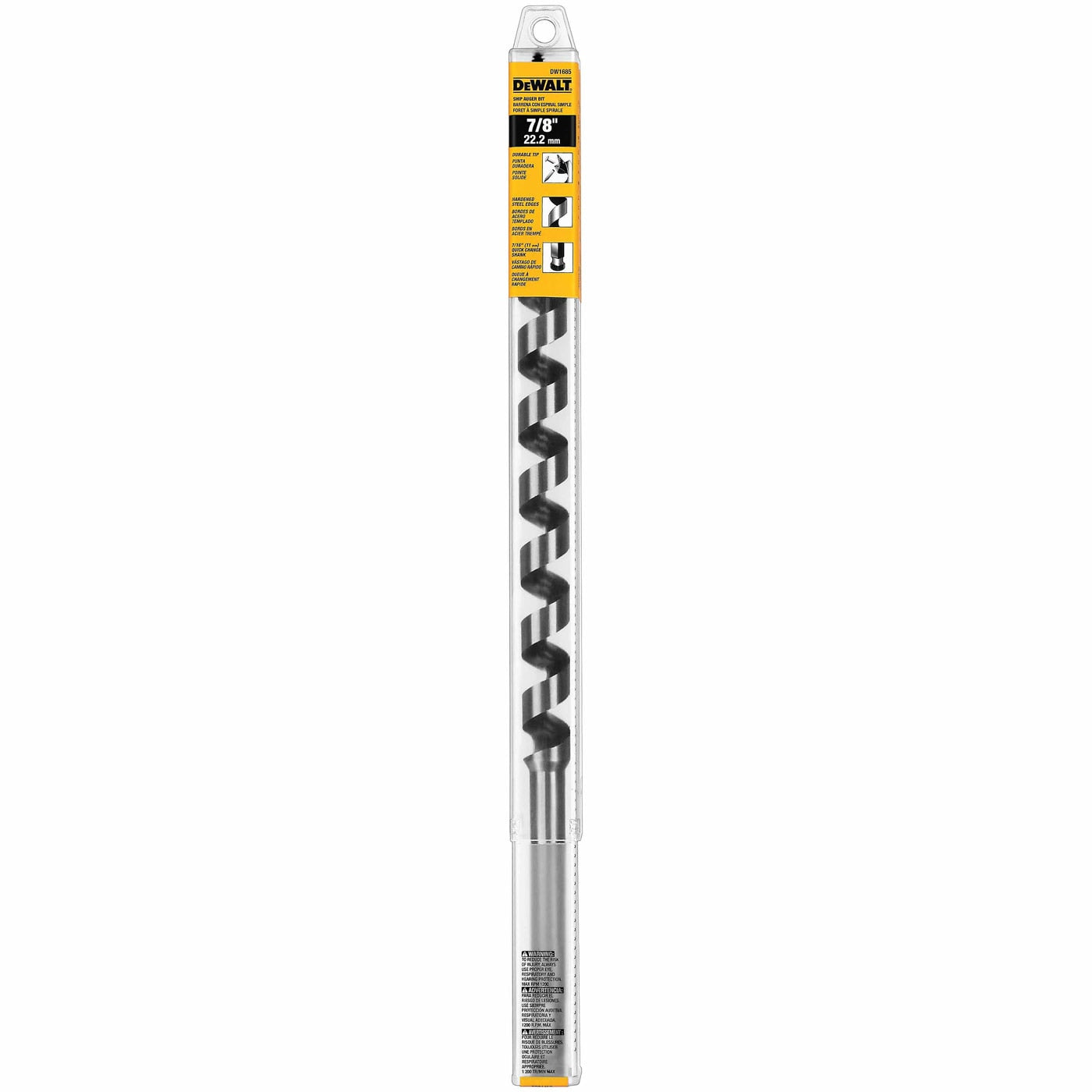 DeWalt DW1685 7/8" x 17" Power Ship Auger Bit