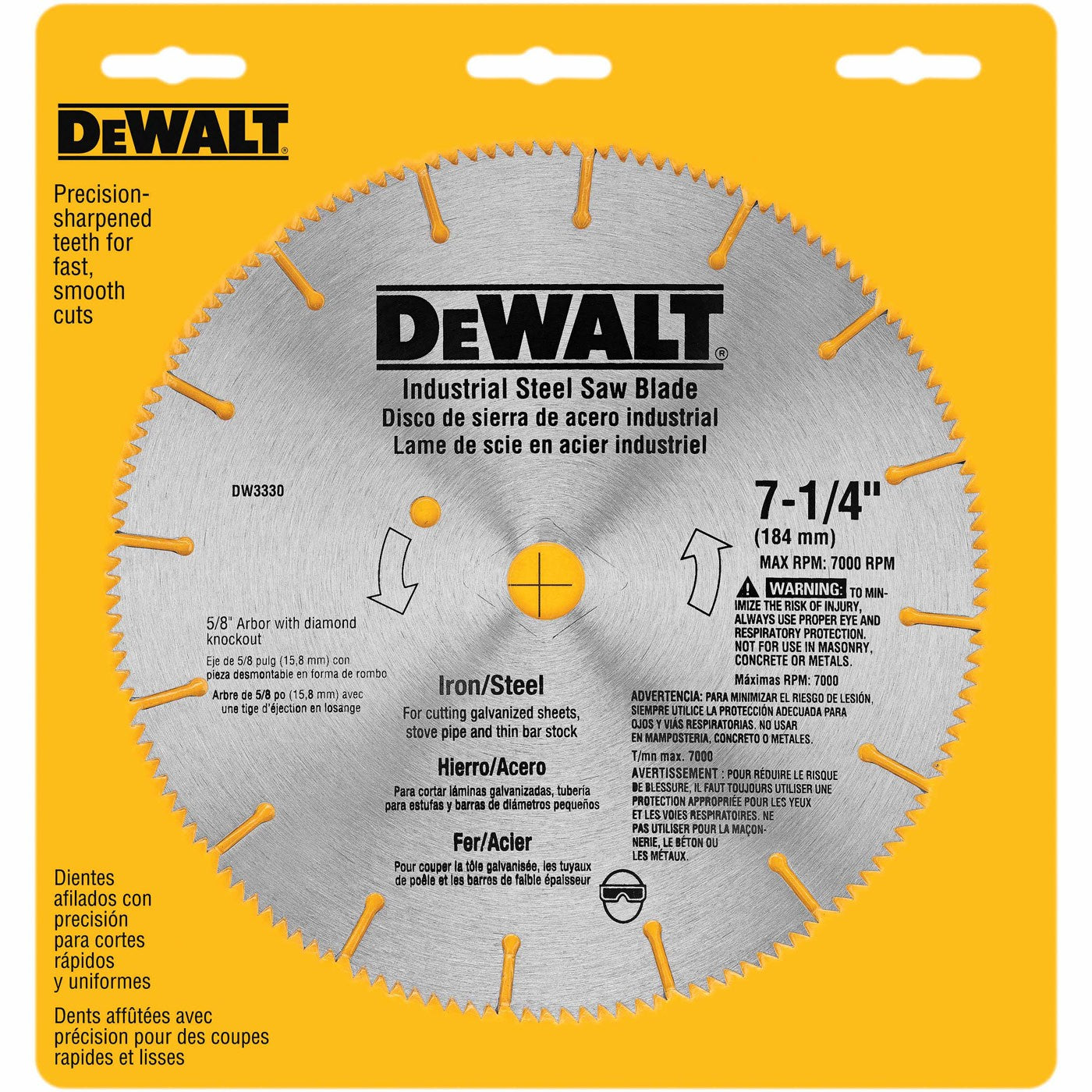 DeWalt DW3330 7-1/4" Iron/Steel Saw Blade