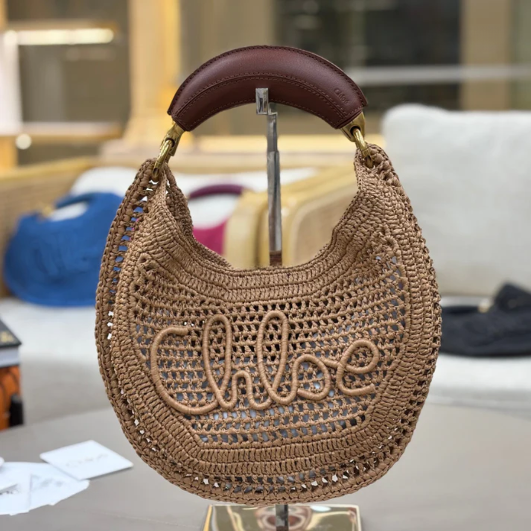 CHLOÉ CALUROSO VERANO BANANA-CARTERAS DE RAFIA
