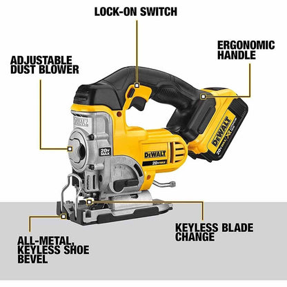 Dewalt DCS331M1 20V MAX Lithium Ion Jig Saw Kit