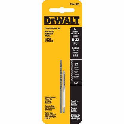 DeWalt DWA1400 6"-32 NC Tap Set with Drill Bit
