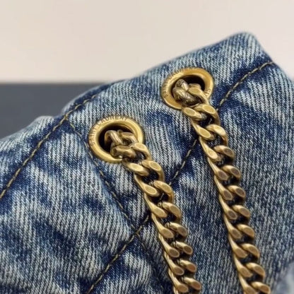 LOULOU PUFFER CARTERA DE GESTEPPTEM VINTAGE-DENIM