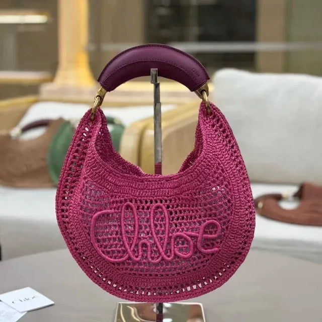 CHLOÉ CALUROSO VERANO BANANA-CARTERAS DE RAFIA