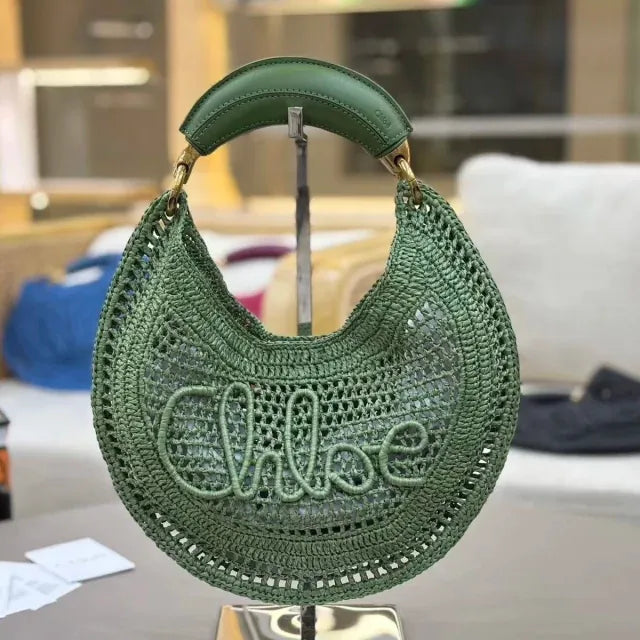 CHLOÉ CALUROSO VERANO BANANA-CARTERAS DE RAFIA
