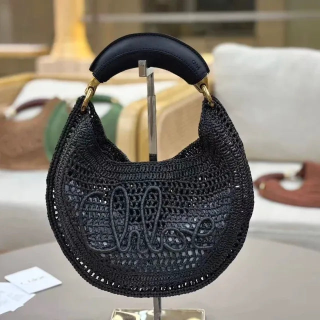 CHLOÉ CALUROSO VERANO BANANA-CARTERAS DE RAFIA