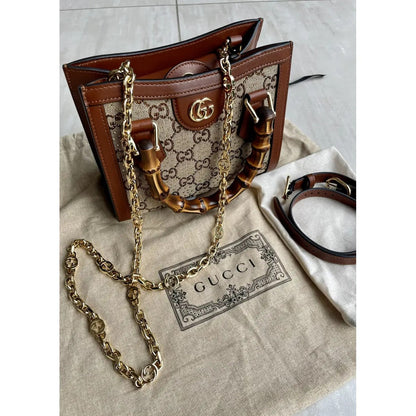 GUCCI DIANA CHICA TOTE-CARTERA CON KRISTALLEN