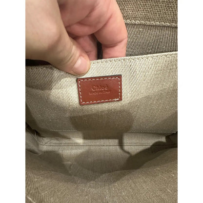 GRANDE WOODY-CARTERA DE LEINEN DE CHLOÉ