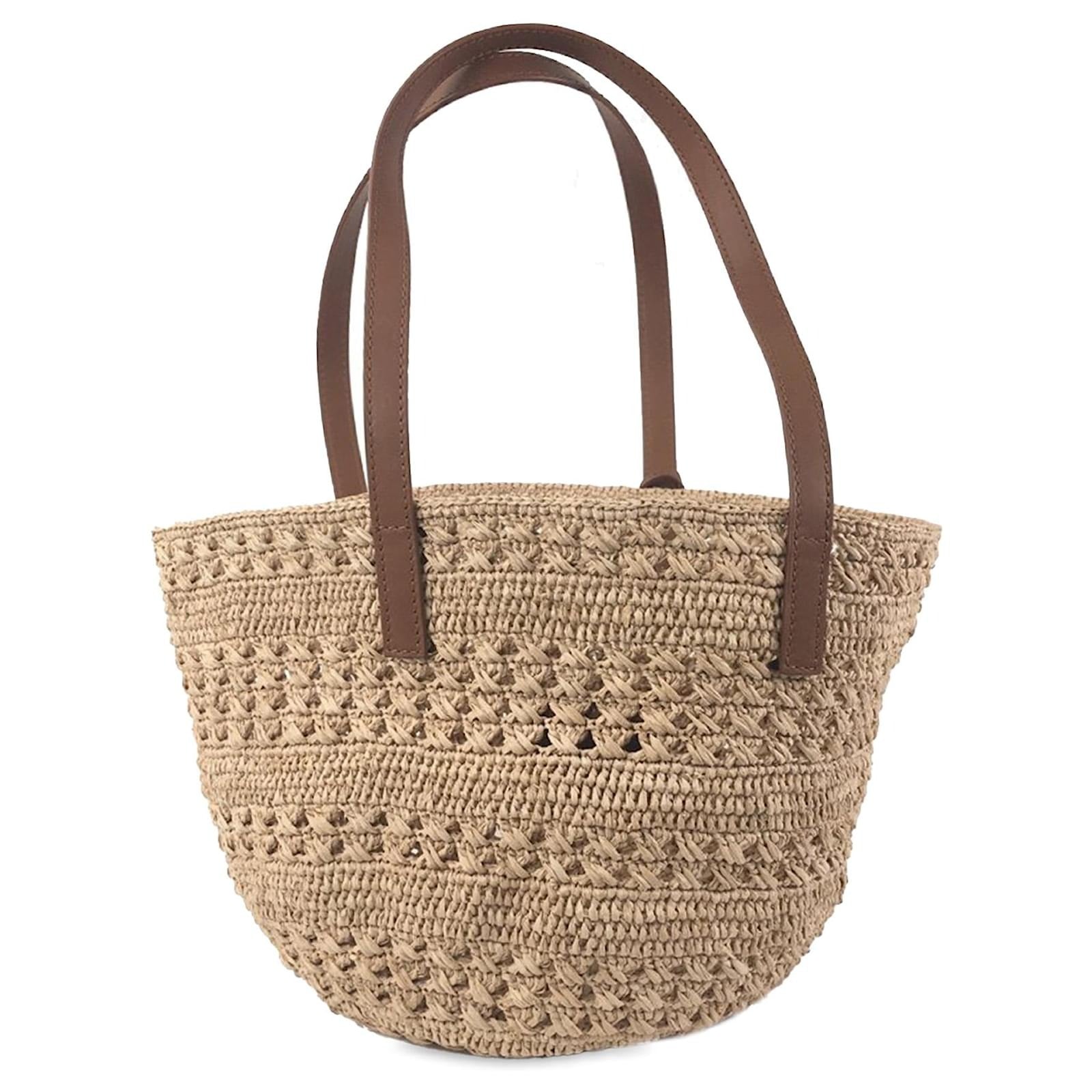 YVES SAINT LAURENT – PANIER-CARTERA DE RAFIA