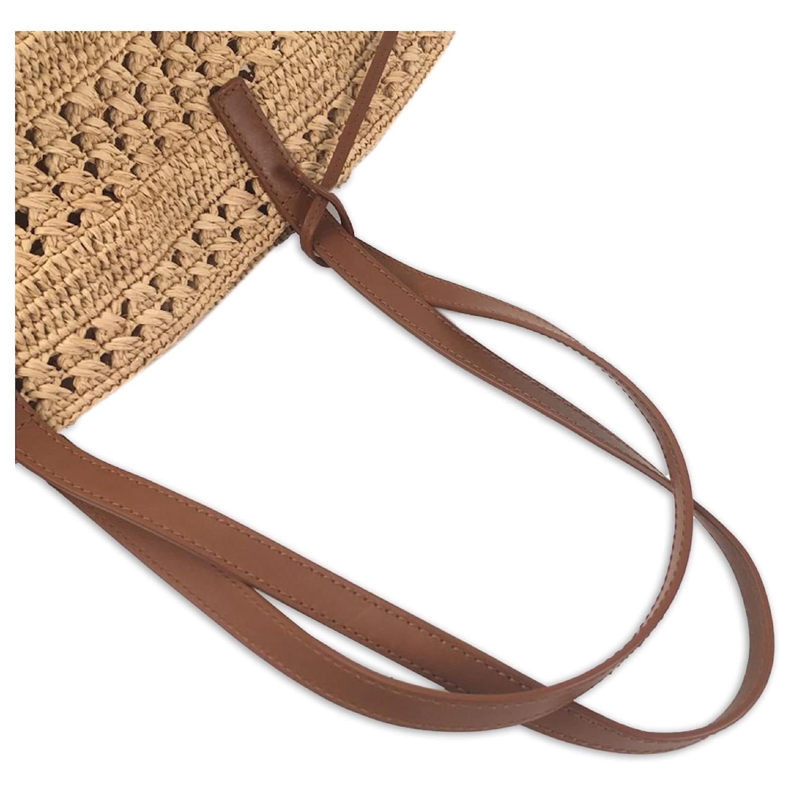 YVES SAINT LAURENT – PANIER-CARTERA DE RAFIA