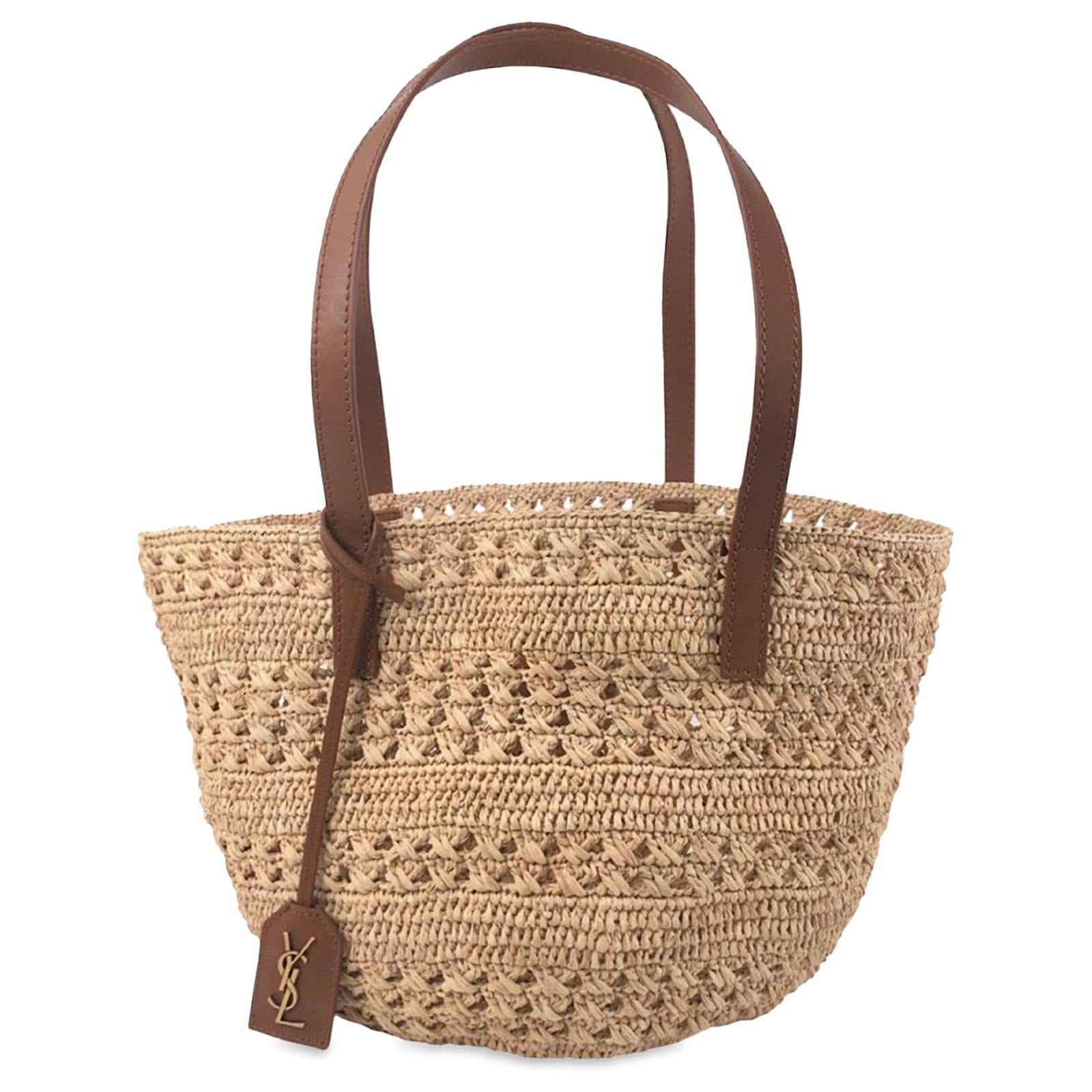 YVES SAINT LAURENT – PANIER-CARTERA DE RAFIA