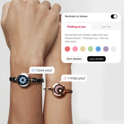 Sun & Moon Touch Bracelets (Braided Sun+Snake Chain Moon)