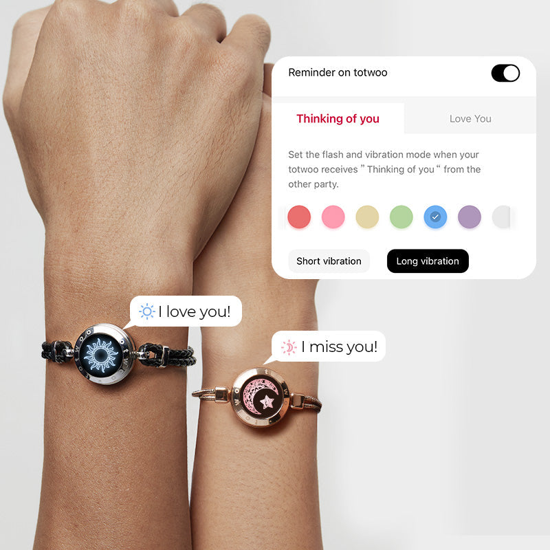 Sun & Moon Touch Bracelets (Braided Sun+Snake Chain Moon)